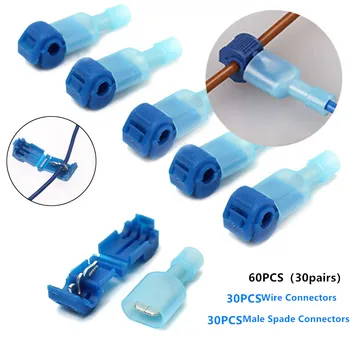 60Pcs Quick Electrical Cable Connectors Snap Splice Lock Wire Terminal Crimp Wire Connector Waterproof Electric Connector
60Pcs Quick Electrical Cable Connectors Snap Splice Lock Wire Terminal Crimp Wire Connector Waterproof Electric Connector