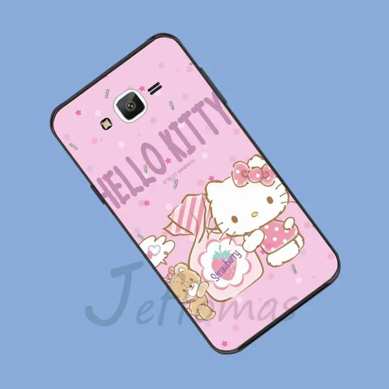 Милый розовый чехол для телефона с кошкой Hello kitty Samsung Galaxy J2 J4 J5 J6 J7 J8 2016 2017 2018 Prime Pro