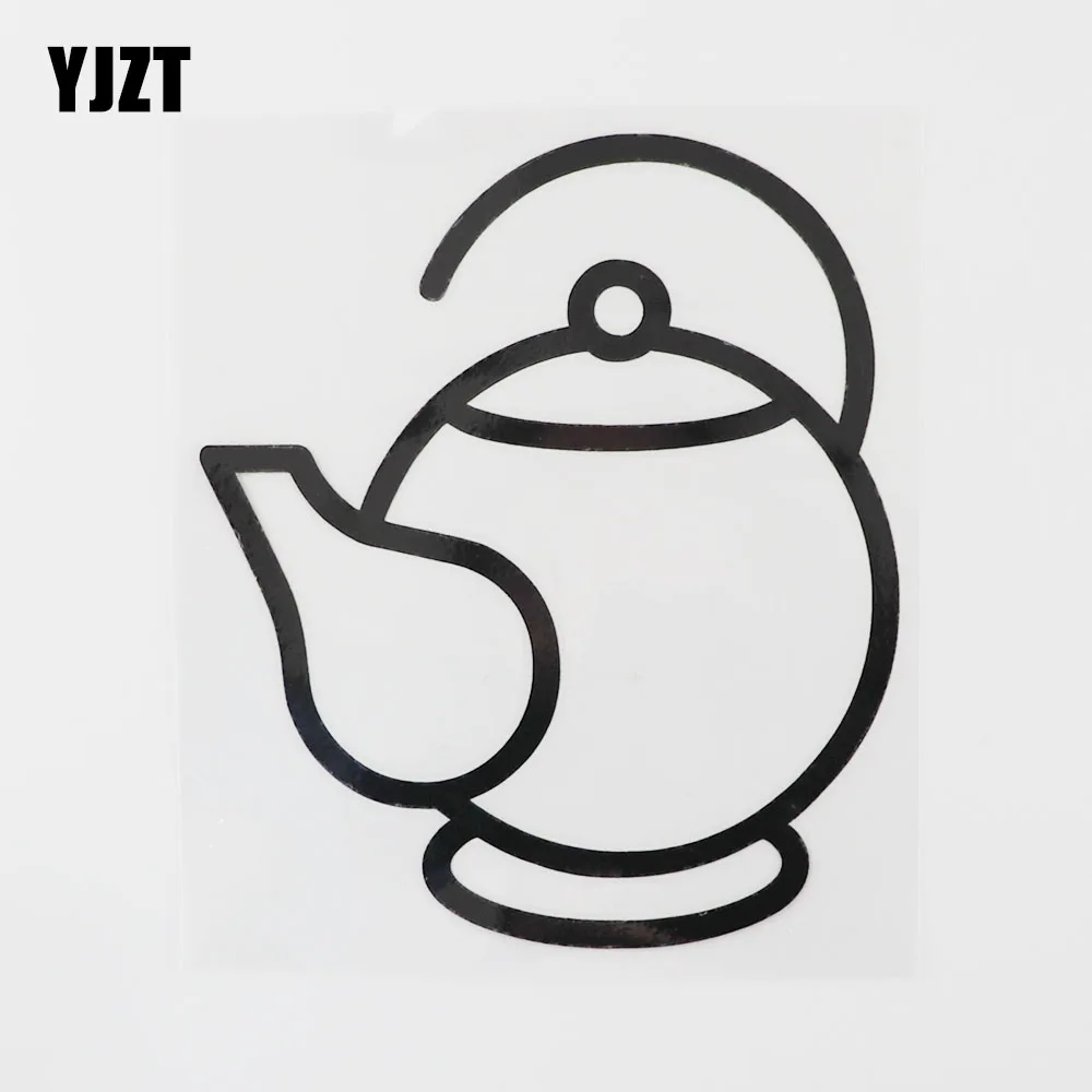 YJZT 12 см × 13 8 Виниловая наклейка на автомобиль с рисунком чайника