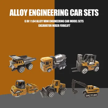 6 in 1 1:64 Alloy Mini Engineering Car Model Sets Excavator Mixer Forklift
6 in 1 1:64 Alloy Mini Engineering Car Model Sets Excavator Mixer Forklift