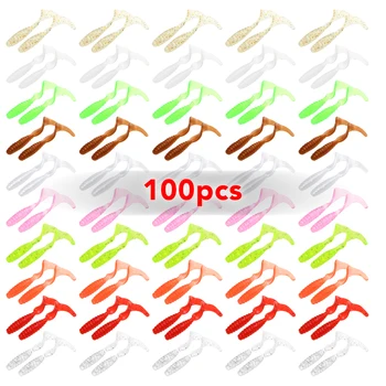 100pcs Lure Bait Fishing Lures 4cm/5.5cm Soft Artificial Swimbait Tail Grub Fishing Lures Worm Moggot Lures Baits Fishing Lure
100pcs Lure Bait Fishing Lures 4cm/5.5cm Soft Artificial Swimbait Tail Grub Fishing Lures Worm Moggot Lures Baits Fishing Lure