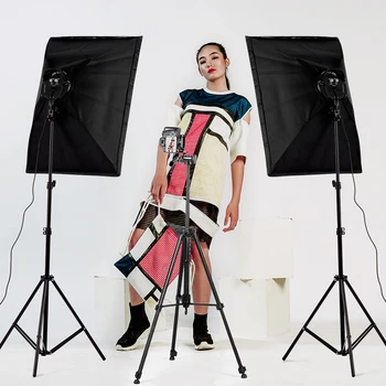2 PCS Photography Softbox LED Light 50*70cm Softbox 40W Bi-color Temperature 3200/6400K Dimmable LED Lights 2M Stand Carry Bag
2 PCS Photography Softbox LED Light 50*70cm Softbox 40W Bi-color Temperature 3200/6400K Dimmable LED Lights 2M Stand Carry Bag