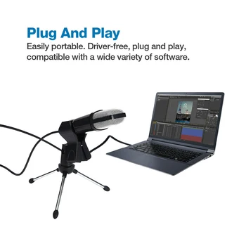 PC Microphone Plug-and-Play Condenser Recording Microphones Studio Mic with Tripod Stand For Streaming Vocal Voice Podcasting
PC Microphone Plug-and-Play Condenser Recording Microphones Studio Mic with Tripod Stand For Streaming Vocal Voice Podcasting