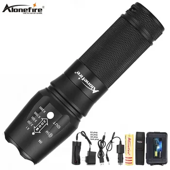 

AloneFire X800 CREE XM-L T6 L2 LED Zoom Flashlight Torch lantern Work Camping floodlight AAA 18650 26650 Rechargeable Battery