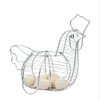 Chicken Egg Holder Large Metal Wire Hen Shaped Kitchen Storage Basket Rack Decor
Chicken Egg Holder Large Metal Wire Hen Shaped Kitchen Storage Basket Rack Decor
