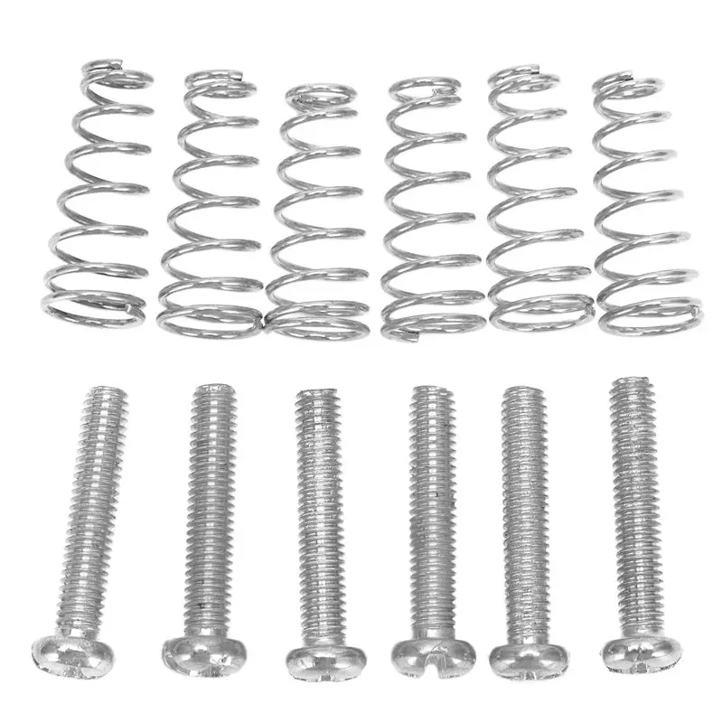 6 Pcs Electric Guitar Tremolo Bridge String Saddles Mount Adjust Conical Spring and Screws Silver
6 Pcs Electric Guitar Tremolo Bridge String Saddles Mount Adjust Conical Spring and Screws Silver