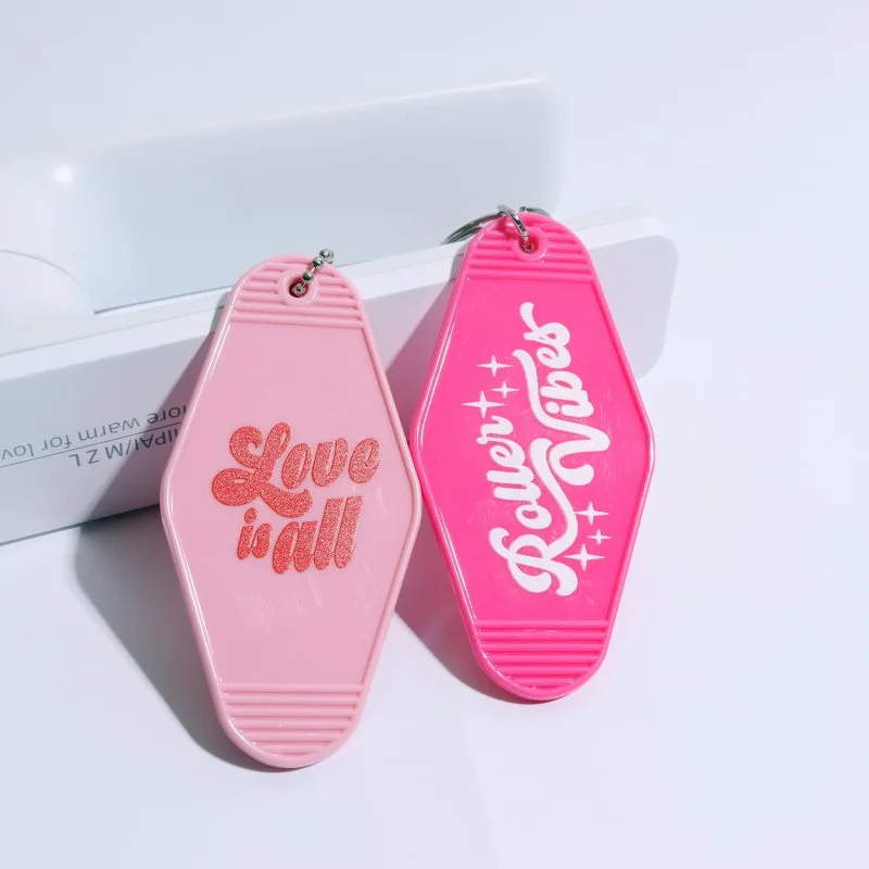 30Pcs Pink Plastic Acrylic Motel Hotel Room Key Tag With Key Ring Blank Logo Printing Motel Keychains Custom Motel Keychain
30Pcs Pink Plastic Acrylic Motel Hotel Room Key Tag With Key Ring Blank Logo Printing Motel Keychains Custom Motel Keychain