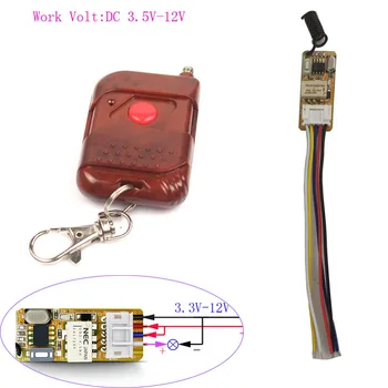 3V 3.7V 5V 6V 7V 9V 12V Mini Relay Wireless Switch Remote Control Power LED Lamp Micro Receiver Transmitter System 3V-12V Switch
3V 3.7V 5V 6V 7V 9V 12V Mini Relay Wireless Switch Remote Control Power LED Lamp Micro Receiver Transmitter System 3V-12V Switch