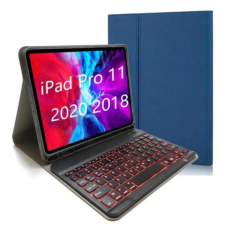 Keyboard Case for iPad Pro 11 2020 & 2018 Detachable Backlight Wireless Bluetooth Keyboard with Pencil Holder Case For iPad 2020
Keyboard Case for iPad Pro 11 2020 & 2018 Detachable Backlight Wireless Bluetooth Keyboard with Pencil Holder Case For iPad 2020