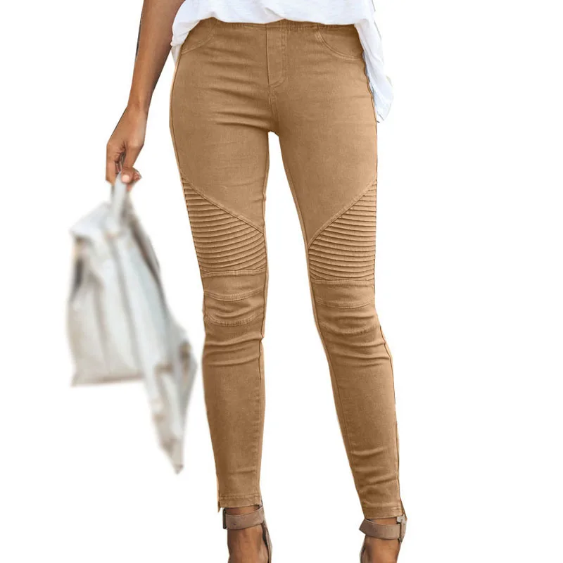 Women Trousers Tight Elastic Pure Color Midi Waist Pleated Long Pants Fashion Casual Autumn Lady Slim Ankle-length Pencil Pants
Women Trousers Tight Elastic Pure Color Midi Waist Pleated Long Pants Fashion Casual Autumn Lady Slim Ankle-length Pencil Pants