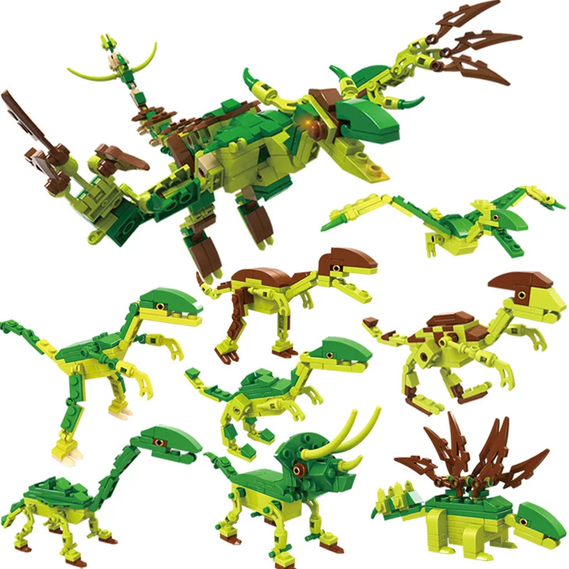 Cogo Jurassic Dinosaur T-Rex Triceratops 8-in-1 Assembled Building Blocks Children'S Educational Toy 13008
Cogo Jurassic Dinosaur T-Rex Triceratops 8-in-1 Assembled Building Blocks Children'S Educational Toy 13008