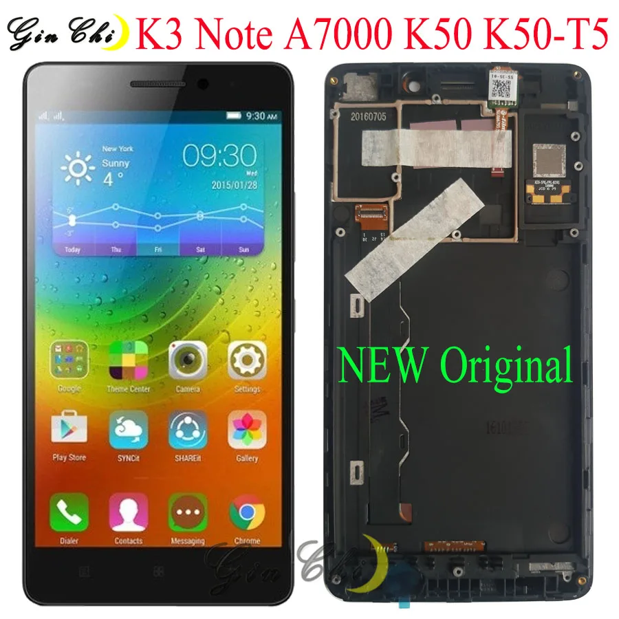 NEW Original Lenovo A7000 LCD Display Touch Screen Digitizer Lenovo K50 LCD With Frame K50-T5 K3 Note Display Replacement Parts
NEW Original Lenovo A7000 LCD Display Touch Screen Digitizer Lenovo K50 LCD With Frame K50-T5 K3 Note Display Replacement Parts