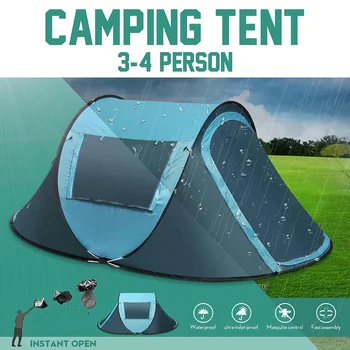 3-4 People Outdoor Quick Automatic Open Tent Waterproof Rainproof Canopy Sunshade Shelter Camping Hiking Portable Free Construct
3-4 People Outdoor Quick Automatic Open Tent Waterproof Rainproof Canopy Sunshade Shelter Camping Hiking Portable Free Construct