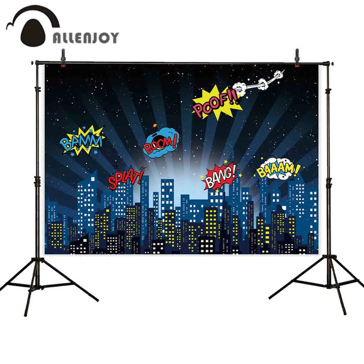 Allenjoy photographic backdrop superhero urban night spotlight boy birthday party background photocall photobooth prop printing
Allenjoy photographic backdrop superhero urban night spotlight boy birthday party background photocall photobooth prop printing
