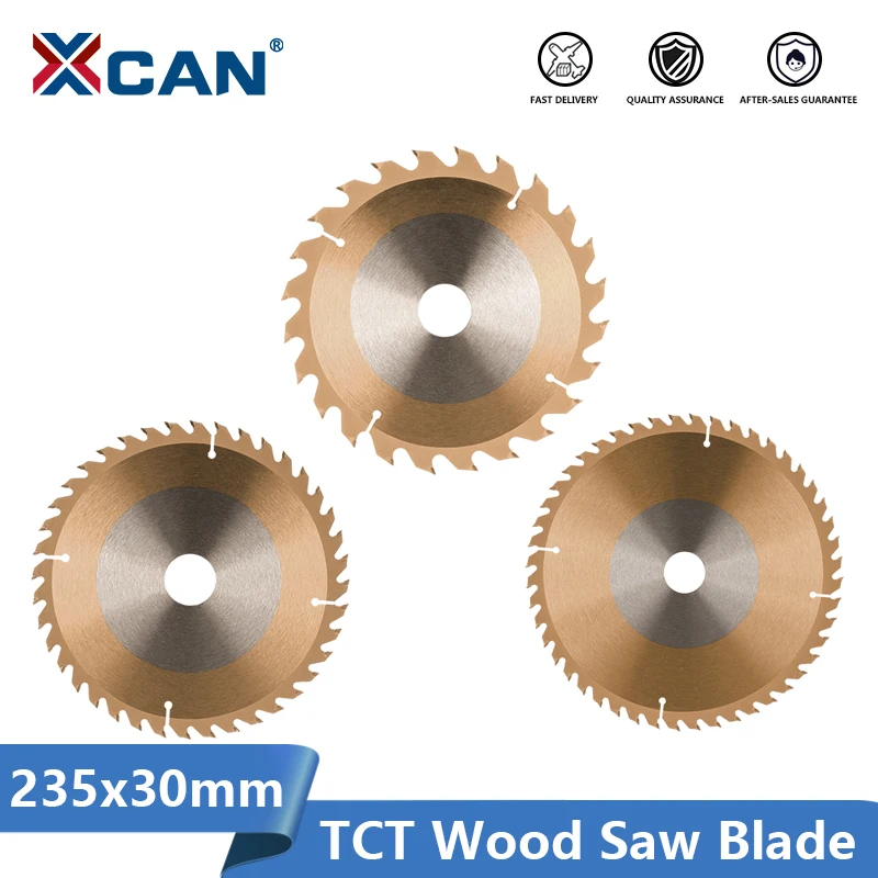 XCAN 235mm Circular Saw Blade 24T,40T,48T TiCN Carbide Cutting Disc For Cutting Wood PVC Plastic Wood Saw Disc
XCAN 235mm Circular Saw Blade 24T,40T,48T TiCN Carbide Cutting Disc For Cutting Wood PVC Plastic Wood Saw Disc