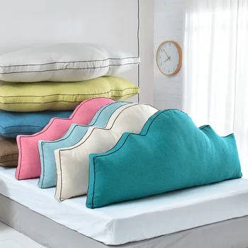 Bedside cushion back pillow Removable and washable linen large backrest Bed board soft bag waist protection neck waist pillow 
Bedside cushion back pillow Removable and washable linen large backrest Bed board soft bag waist protection neck waist pillow