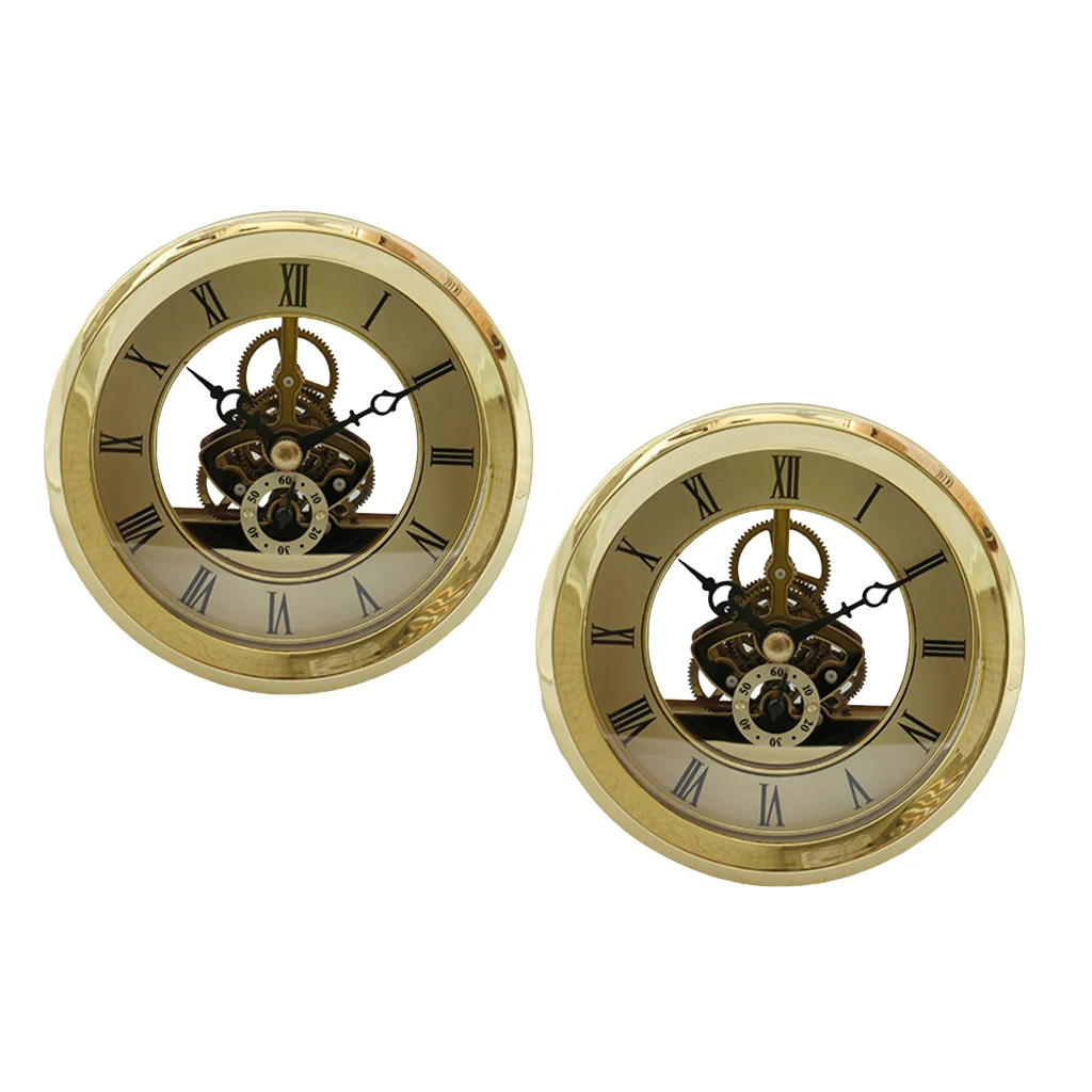 1 Pair Novelty Quartz Movement 103mm Clock Insert Fit Diameter 3.58 Inch/91 mm Hole - Gold 1 Pair Novelty Quartz Movement 103mm Clock Insert Fit Diameter 3.58 Inch/91 mm Hole - Gold