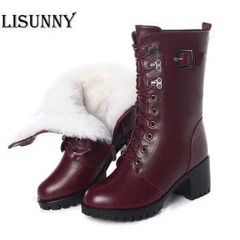 Women Martins Boots 2020 Genuine Leather High-heeled Large Size Motorcycle Boots Women New Wool Warm Winter Boots for Women
Women Martins Boots 2020 Genuine Leather High-heeled Large Size Motorcycle Boots Women New Wool Warm Winter Boots for Women