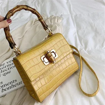 Unique Bamboo Handle Women Bag Crocodile Small Crossbody Shoulder Bag Elegant Fashion Design Ladies Handbag Bolsos
Unique Bamboo Handle Women Bag Crocodile Small Crossbody Shoulder Bag Elegant Fashion Design Ladies Handbag Bolsos