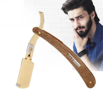 Manual Shaver Professional Straight Edge Stainless Steel Sharp Barber Razor Folding Shaving Shave with Blade Straight Razor Tool
Manual Shaver Professional Straight Edge Stainless Steel Sharp Barber Razor Folding Shaving Shave with Blade Straight Razor Tool