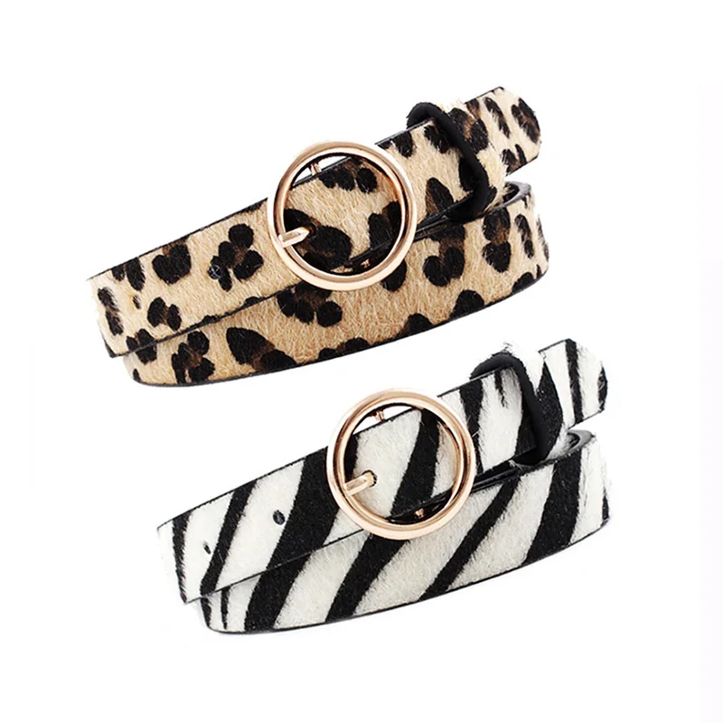 Fashion Leopard Belt Women Snake Zebra Print Thin Horsehair Waist Belt PU Leather Gold Ring Buckle Belts for Ladies Female 2019
Fashion Leopard Belt Women Snake Zebra Print Thin Horsehair Waist Belt PU Leather Gold Ring Buckle Belts for Ladies Female 2019