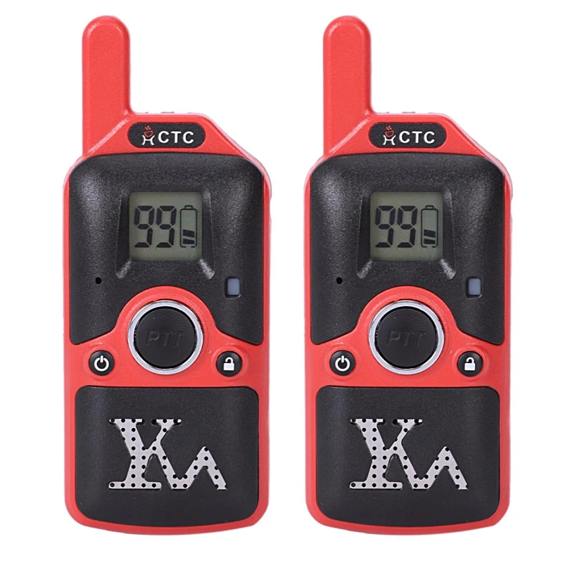 

Carter Cool 2Pcs Dh-U8 Mini Walkie Talkie Kids Children Radio 1.5W 400-480Mhz Free Frequency 99 Channel