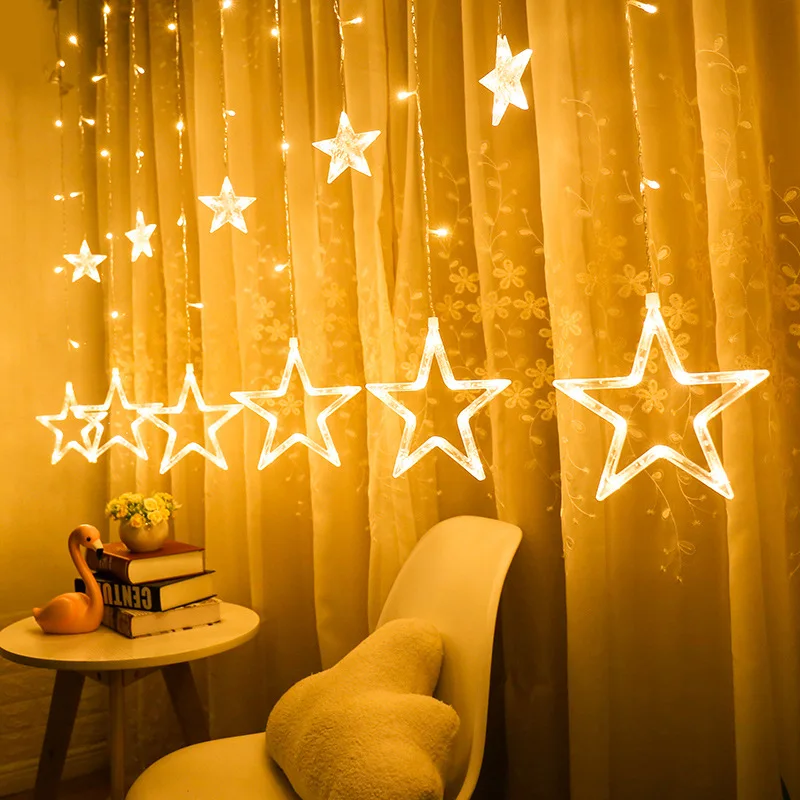 Manufacturers Direct Selling LED Star Curtain Light 6 Large 6 Small Five-pointed Star Christmas Online Celebrity Room Showcase D
Manufacturers Direct Selling LED Star Curtain Light 6 Large 6 Small Five-pointed Star Christmas Online Celebrity Room Showcase D