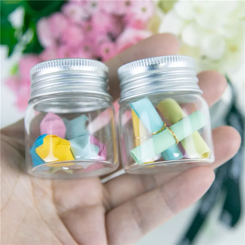 37*40*24mm 20ml Glass Bottles Aluminium Cap Transparent Clear Liquid Gift Candy Container Empty Wishing Bottles Jars 12pcs
37*40*24mm 20ml Glass Bottles Aluminium Cap Transparent Clear Liquid Gift Candy Container Empty Wishing Bottles Jars 12pcs
