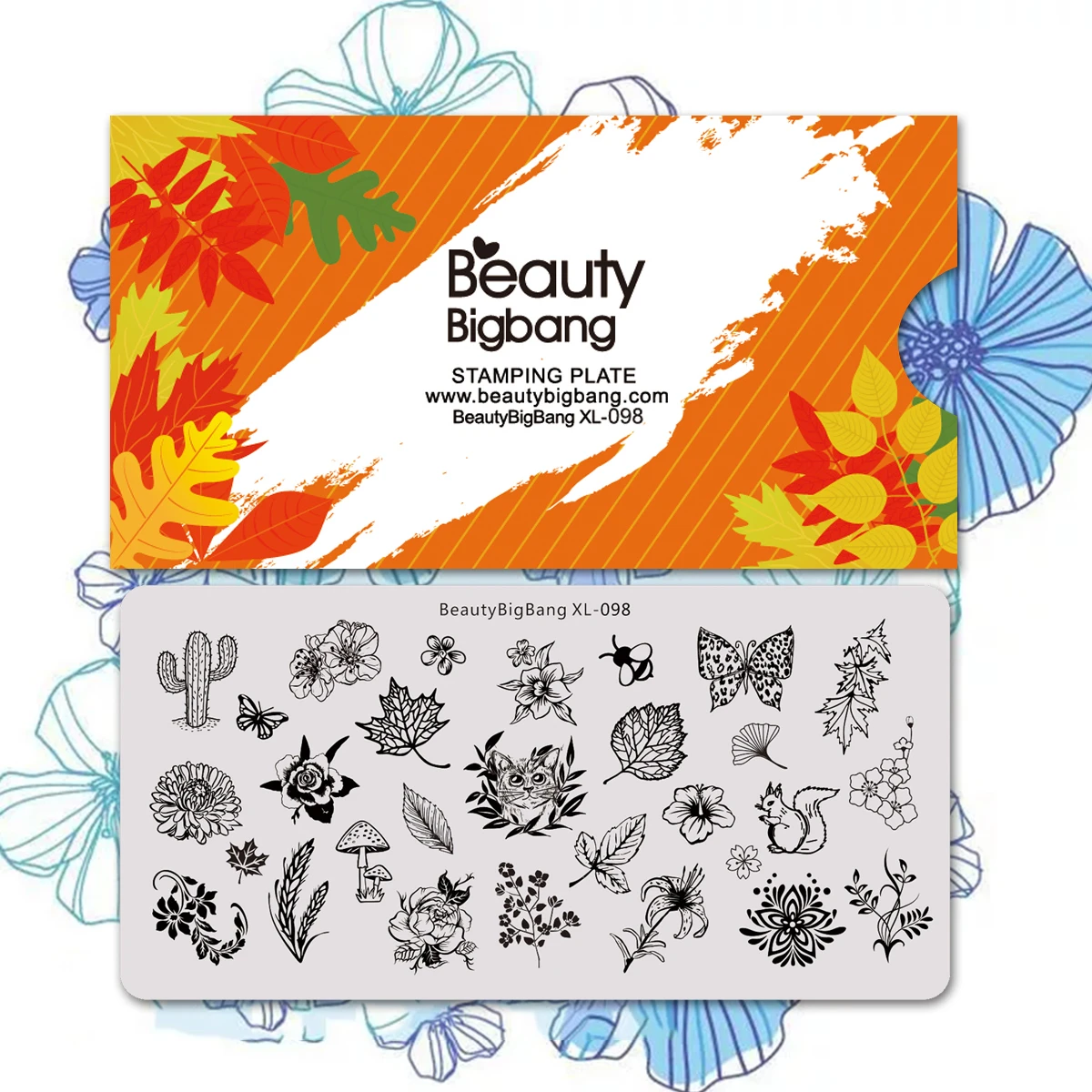 Пластины для стемпинга ногтей Beautybigbang шаблоны дизайна в виде кошек бабочек