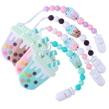 Baby Pacifier Clips Holder Chain with Ice Cream Teether Set Baby Dummy Clips Teething Toy Set Newborn Shower Gifts BPA FREE
Baby Pacifier Clips Holder Chain with Ice Cream Teether Set Baby Dummy Clips Teething Toy Set Newborn Shower Gifts BPA FREE
