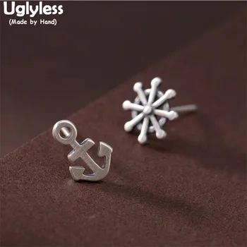 Uglyless Asymmetric Anchor Rudder Earrings for Women 10MM MINI Studs Earrings Retro Thai Silver Brincos 925 Silver Dress Jewelry
Uglyless Asymmetric Anchor Rudder Earrings for Women 10MM MINI Studs Earrings Retro Thai Silver Brincos 925 Silver Dress Jewelry