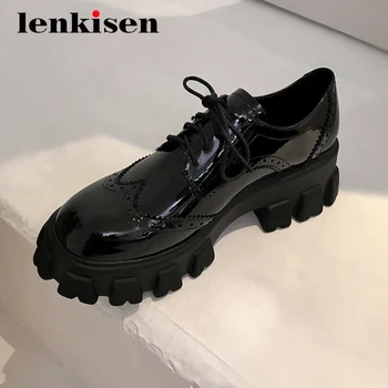 Lenkisen british school genuine leather all-match round toe thick high heel lace up young lady daily wear maiden women pumps L83
Lenkisen british school genuine leather all-match round toe thick high heel lace up young lady daily wear maiden women pumps L83