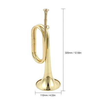 310mm Copper Bugle Retro Brass Trumpet Exquisite Practical Musical Instrument for School Students Practice
310mm Copper Bugle Retro Brass Trumpet Exquisite Practical Musical Instrument for School Students Practice