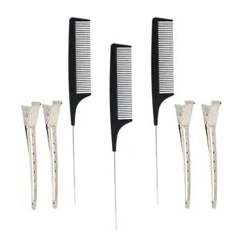 7Pcs Hair Clips Steel Needle Handle Combs Hairdressing Combs for Home Barber Salon 
7Pcs Hair Clips Steel Needle Handle Combs Hairdressing Combs for Home Barber Salon