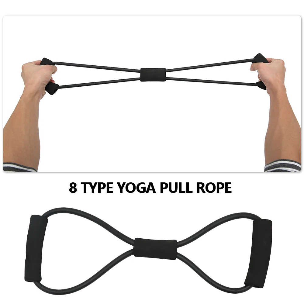 12pcs of 8 Shaped Fitness Pull Elastic Rubber Loops