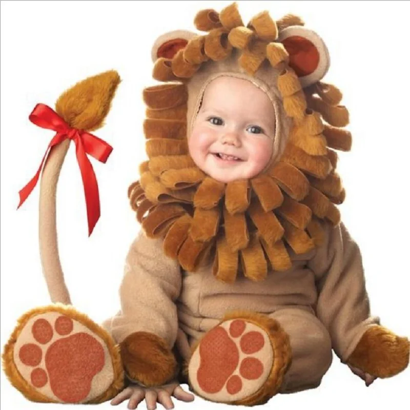 cartoon Animal Cosplay baby girl clothes winter christmas costume new born boy romper halloween jumpsuit Toddlers Infant onesie