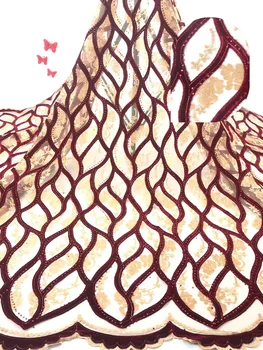 Handmade African Lace Fabric 2019 High Quality 5yards Lace Nigerian Tulle Lace Fabric French Net Lace Fabric For Dress
Handmade African Lace Fabric 2019 High Quality 5yards Lace Nigerian Tulle Lace Fabric French Net Lace Fabric For Dress