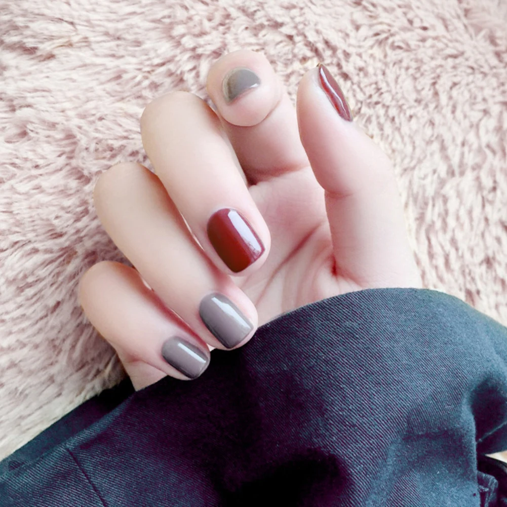 New hot 24pcs3D solid color long round head fashion cute fake nail sticker nail accessories
New hot 24pcs3D solid color long round head fashion cute fake nail sticker nail accessories