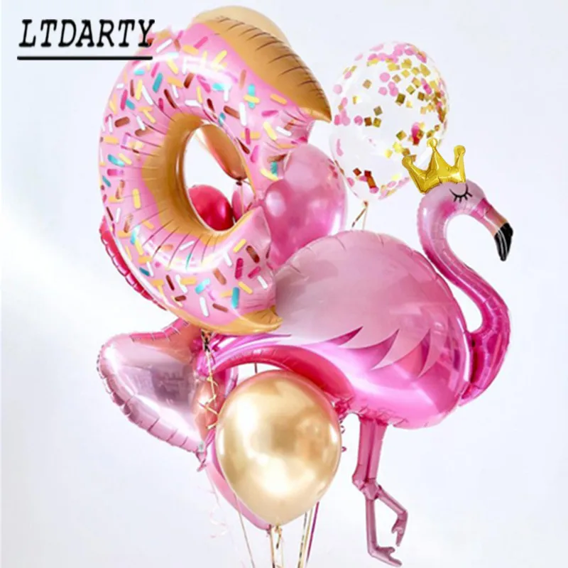 9pcs new Crown Flamingo Donut Foil Balloon 18inch Heart balls 12'' latex Balloons Baby Shower Birthday Party Hawaiian Decoration
9pcs new Crown Flamingo Donut Foil Balloon 18inch Heart balls 12'' latex Balloons Baby Shower Birthday Party Hawaiian Decoration