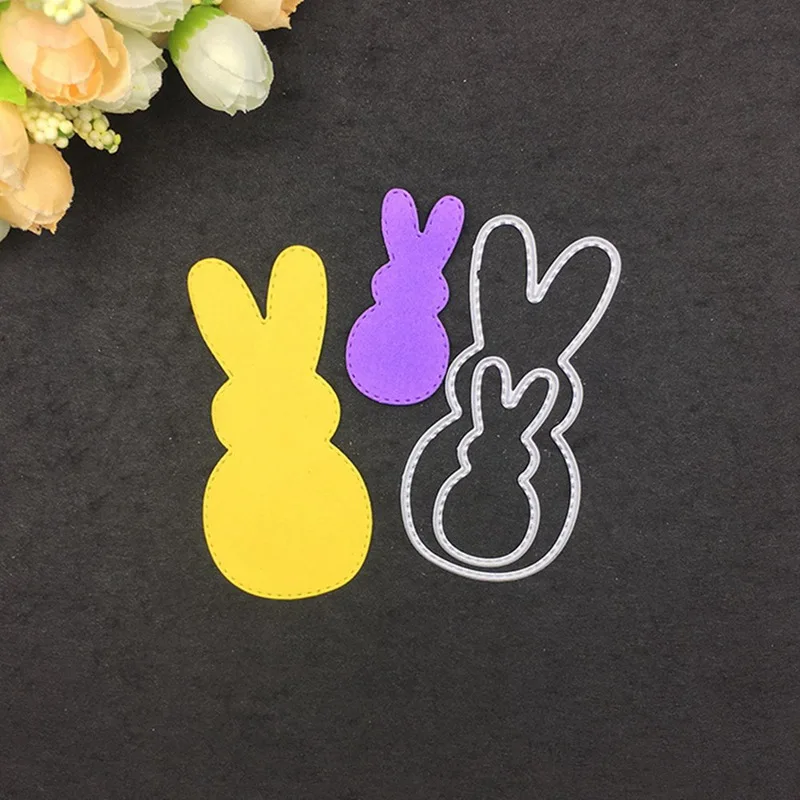 2pcs DIY Scrapbooking Embossing Paper Cards Die Cuts Craft Decorative Cute Easter Jumping Rabbit Metal Cutting Dies
2pcs DIY Scrapbooking Embossing Paper Cards Die Cuts Craft Decorative Cute Easter Jumping Rabbit Metal Cutting Dies