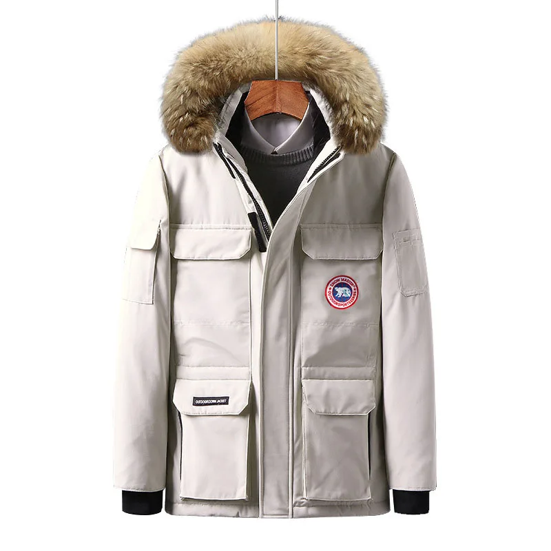 2019 Winter Men Thickness Goose Down Parkas Jackets Coat Raccoon Fur Collar Multi Pockets Military Overcoat Outdoor Sport -40
2019 Winter Men Thickness Goose Down Parkas Jackets Coat Raccoon Fur Collar Multi Pockets Military Overcoat Outdoor Sport -40