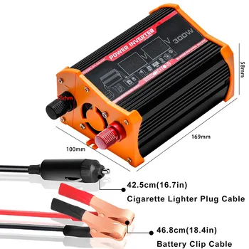 300W Modified Sine Wave Car Inverter DC 12V To AC 110V/220V LED Display Car Power Inverter Adapter Dual USB Voltage Transformer
300W Modified Sine Wave Car Inverter DC 12V To AC 110V/220V LED Display Car Power Inverter Adapter Dual USB Voltage Transformer