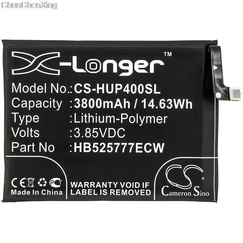 Аккумулятор Cameron Sino 3800mAh HB525777ECW для Huawei ANA AN00 TN00 P40|Аккумуляторы мобильных
