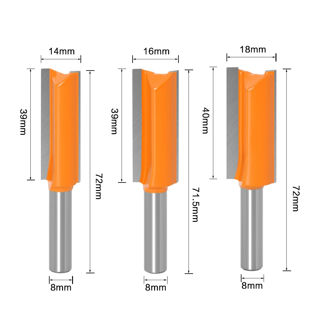 8mm Shank The diameter of 14 16 Double Flute Straight Bit Milling Cutter for Wood Tungsten Carbide Router Bit Woodwork Tool
8mm Shank The diameter of 14 16 Double Flute Straight Bit Milling Cutter for Wood Tungsten Carbide Router Bit Woodwork Tool