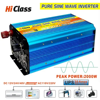 Pure sine wave Inverter 12v 220v Solar power inverter 2000W/3000W/4000W 110v to 220v ac dc voltage Car converter LCD display 
Pure sine wave Inverter 12v 220v Solar power inverter 2000W/3000W/4000W 110v to 220v ac dc voltage Car converter LCD display