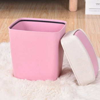 LEYIJIA Wheat Straw Nordic Macaron Color Bedroom Kitchen Office Bathroom with Lid Trash Can Shake Lid Trash Can (Pink)
LEYIJIA Wheat Straw Nordic Macaron Color Bedroom Kitchen Office Bathroom with Lid Trash Can Shake Lid Trash Can (Pink)
