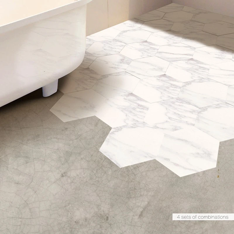 PVC Imitation Marble Hexagonal Tile Floor Sticker 3D Waterproof Non-Slip Self Adhesive Wall Sticker Bathroom Kitchen Home Decor
PVC Imitation Marble Hexagonal Tile Floor Sticker 3D Waterproof Non-Slip Self Adhesive Wall Sticker Bathroom Kitchen Home Decor