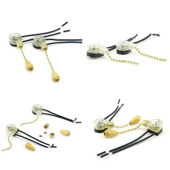 1Set Replacement Pull Cord Chain Switch Control Pull Cord Switch For Light Ceiling Fan Wall Light Bedside Lamp Hot Sell
1Set Replacement Pull Cord Chain Switch Control Pull Cord Switch For Light Ceiling Fan Wall Light Bedside Lamp Hot Sell