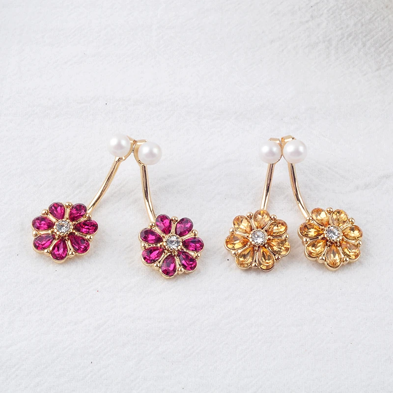 Romantic Handmade 2 Color Crystal Flower Stud Earring For Women Wholesale Jewelry Free Shipping
Romantic Handmade 2 Color Crystal Flower Stud Earring For Women Wholesale Jewelry Free Shipping