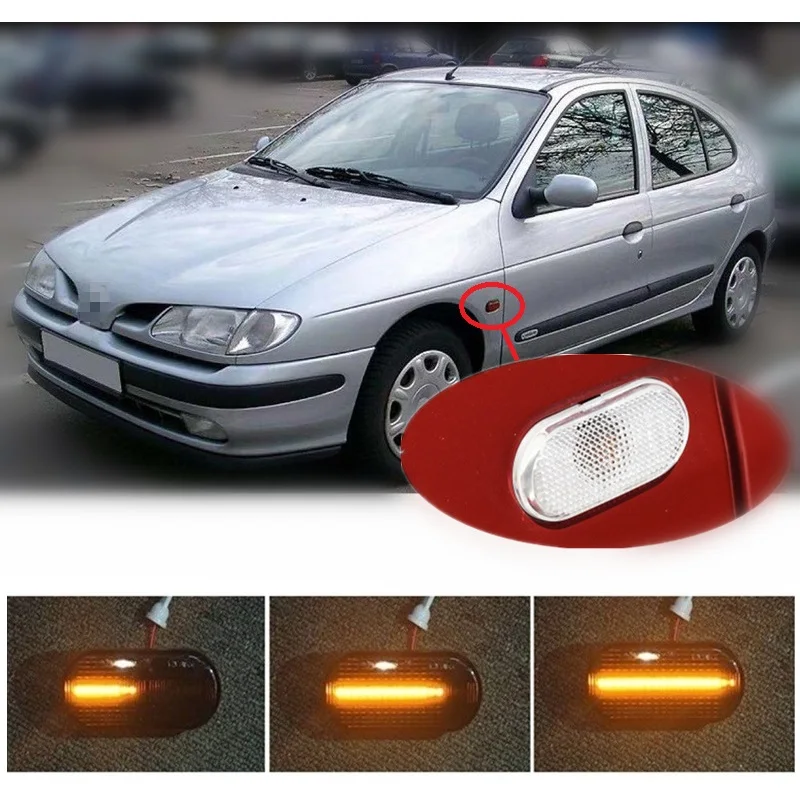 

for Renault MEGANE I MK1 BA Cabriolet EA Classic LA Coach DA Grandtour KA Scenic I JA Dynamic LED Indicator Side Marker Signal